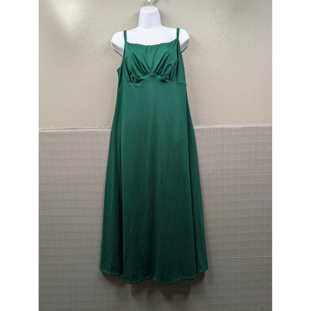 Popilush Shapewear Dress Women XXL Green Adjustable Strap Slimming Shorts